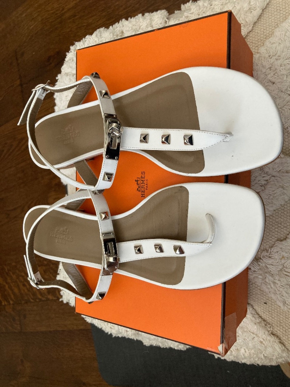 Hermes Kelly Studded Sandal